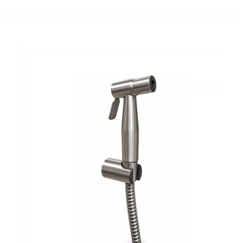 Grifería de Ducha higiénica de pared satinada (Gatillo-flex-soporte) DMC Grifería De Ducha Higiénica De Pared Satinada (gatillo-flex-soporte) Dmc