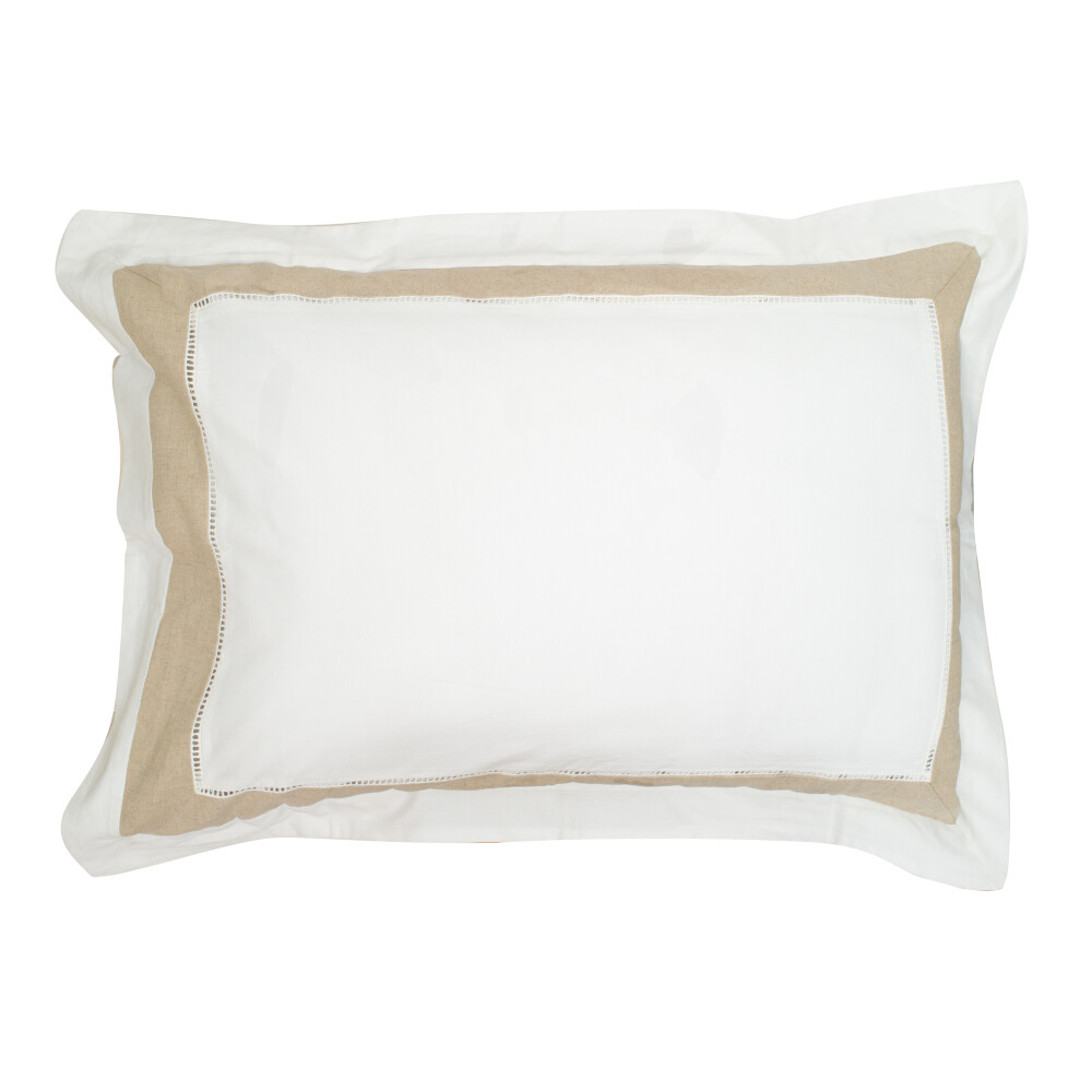 FUNDA ALMOHADA ALGODON NATURAL-BEIGE GUARDA DE LINO BEIGE