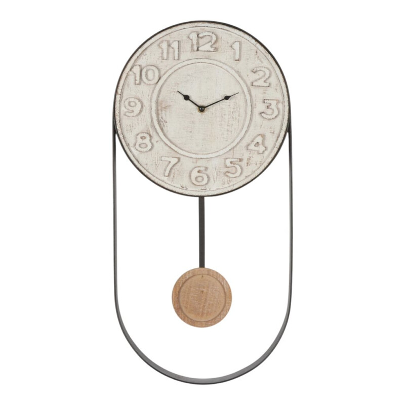 RELOJ DE PARED HIERRO D29.5X60X5CM CON PÉNDULO RELOJ DE PARED HIERRO D29.5X60X5CM CON PÉNDULO