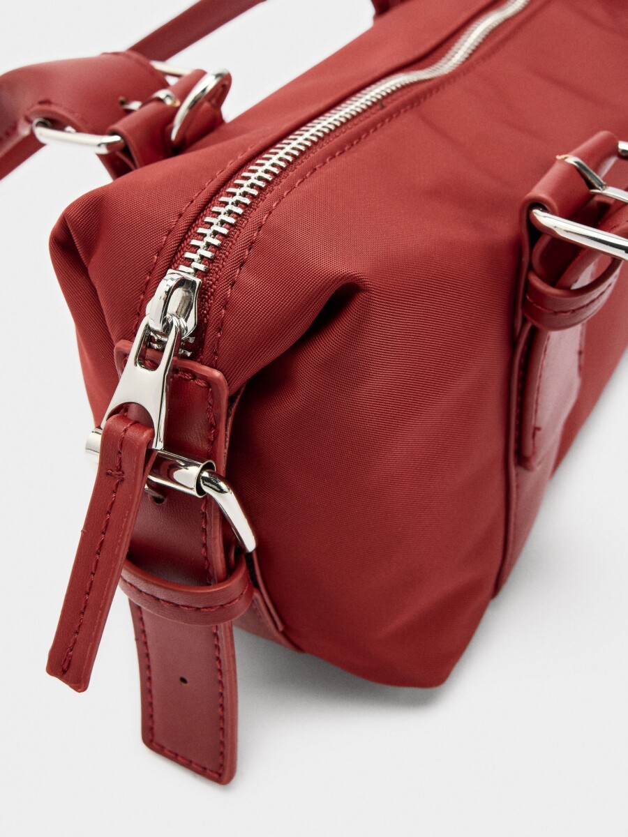 Bolso De Hombro Con Hebillas rojo
