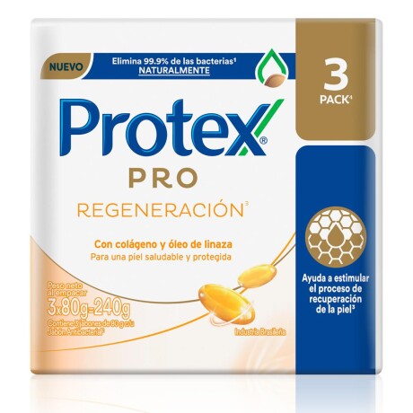 Jabón de Tocador Protex Pro Regeneracion 80 G 3 U Jabón de Tocador Protex Pro Regeneracion 80 G 3 U