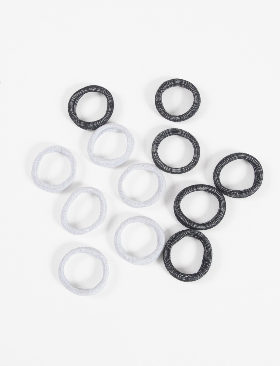 Set de 12 gomitas lurex - multicolor 