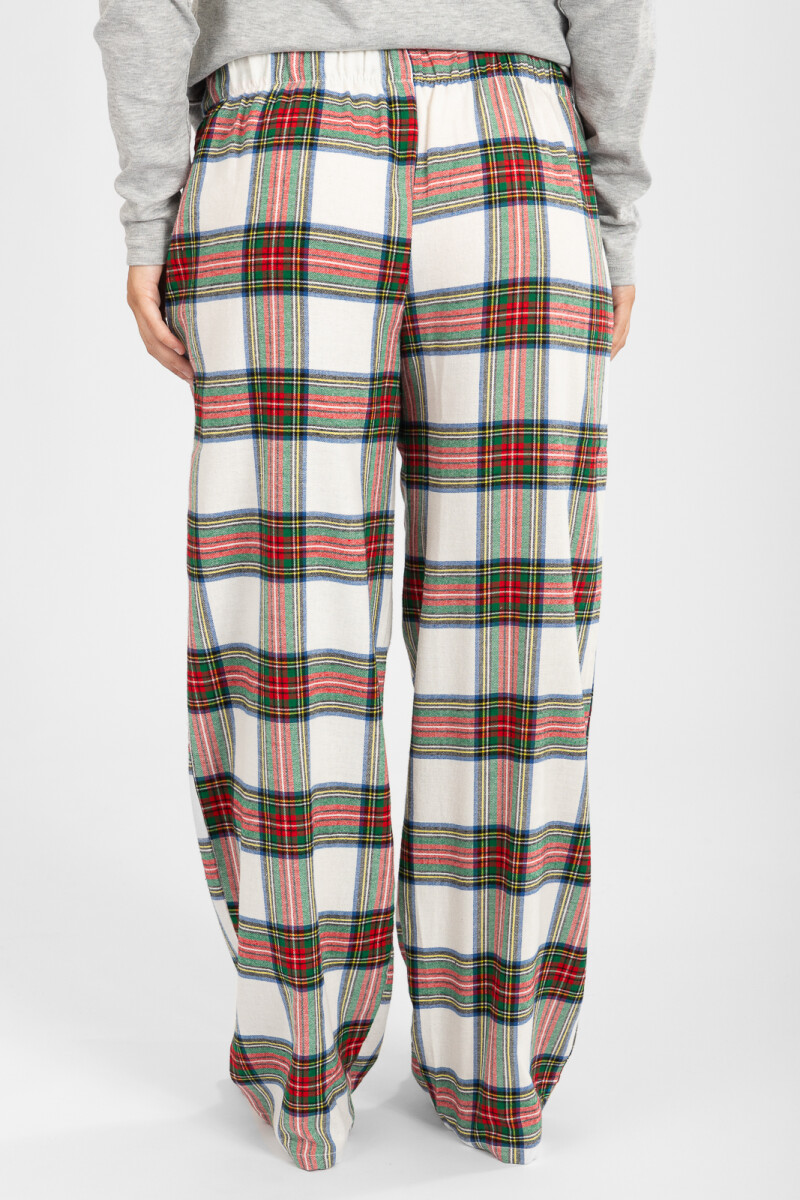 Pantalon mujer franela Verde oscuro