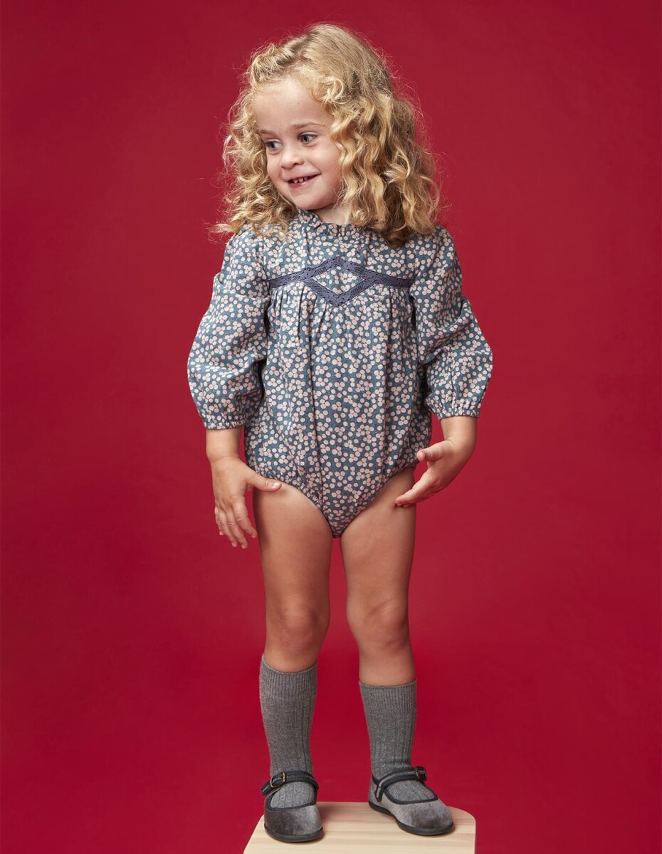 Ranita Flores - Azul Medio Oscuro 