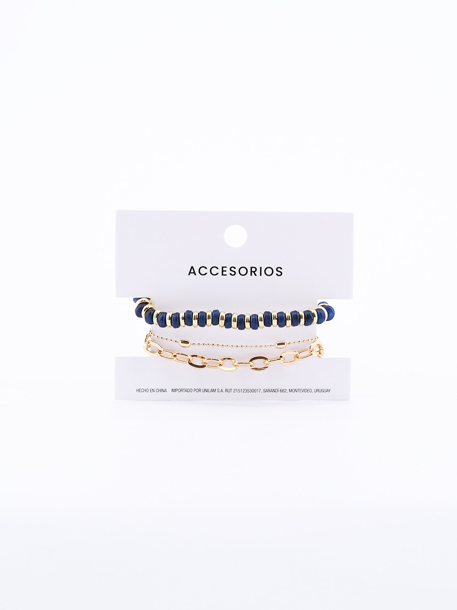 PULSERA CADENAS - DORADO 