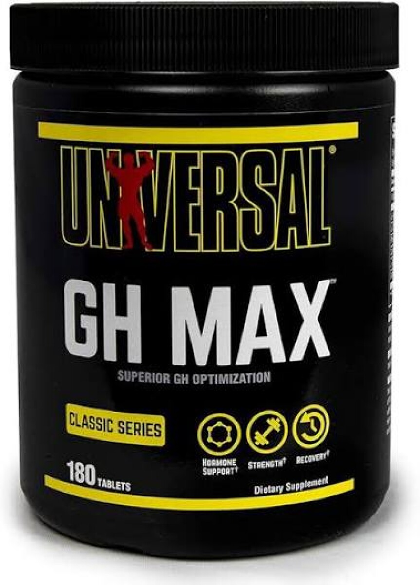 GH Max 180 Tabletas | Universal Nutrition | Arginina y Ornitina 