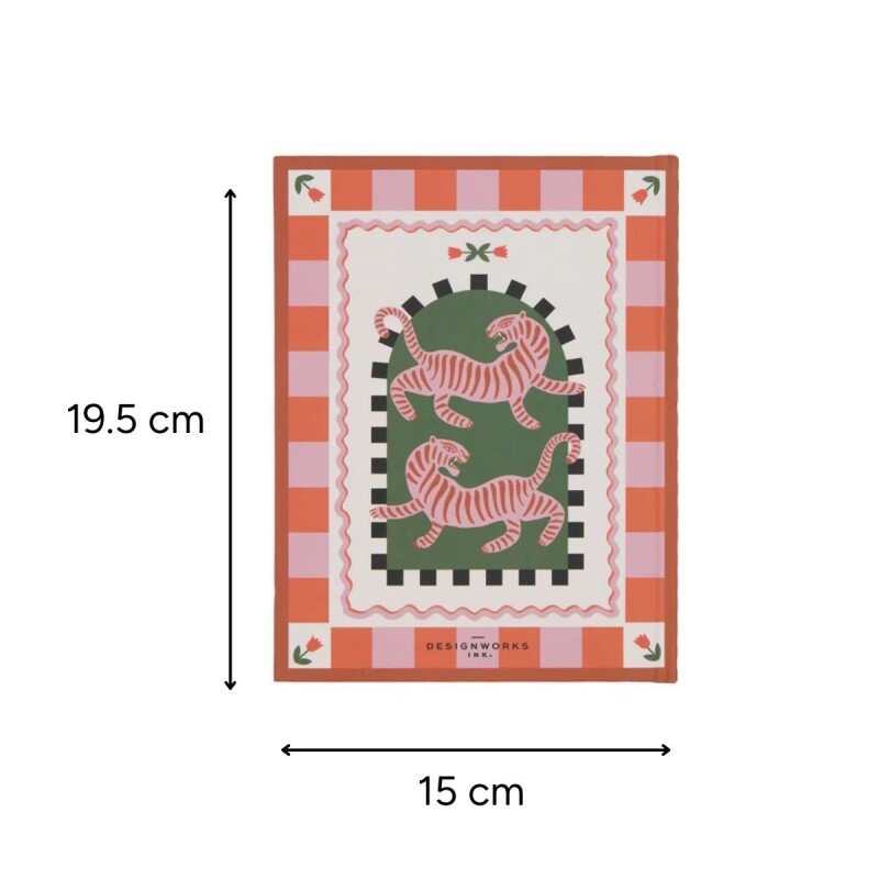 CUA.PW Cuaderno Tapa Dura Rayado 15 X 19,5cm Paddywax - Tiger