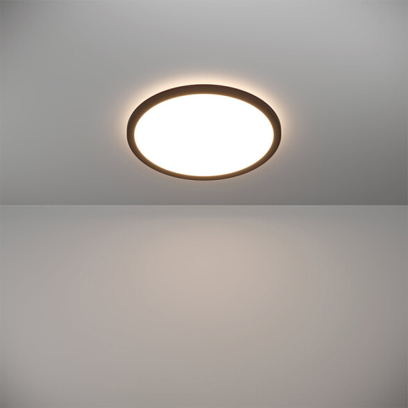Plafón blanco IP44 LED 18W negro dinámico ROVITO EG3610