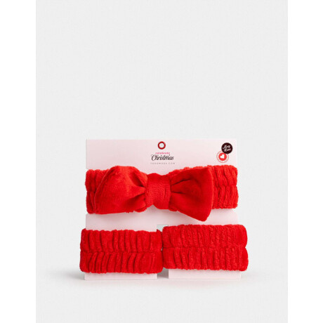 Set De Accesorios De Pelo Rojo Oscuro