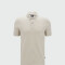 BOSS Polo de Algodón Piqué con Logo Bordado Blanco Abierto