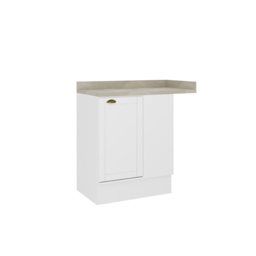 Bajo Mesada Esquinero Americana con tapa Blanco Bajo Mesada Esquinero Americana con tapa Blanco