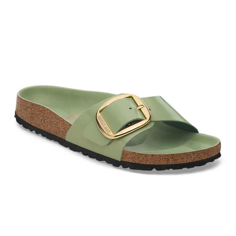 Sandalia Madrid Big Buckle LENA High Shine - Estrecho Green Tea