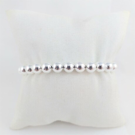 Pulsera de plata 925 con cuentitas de 7mm, largo 18cm y alargue. Pulsera de plata 925 con cuentitas de 7mm, largo 18cm y alargue.
