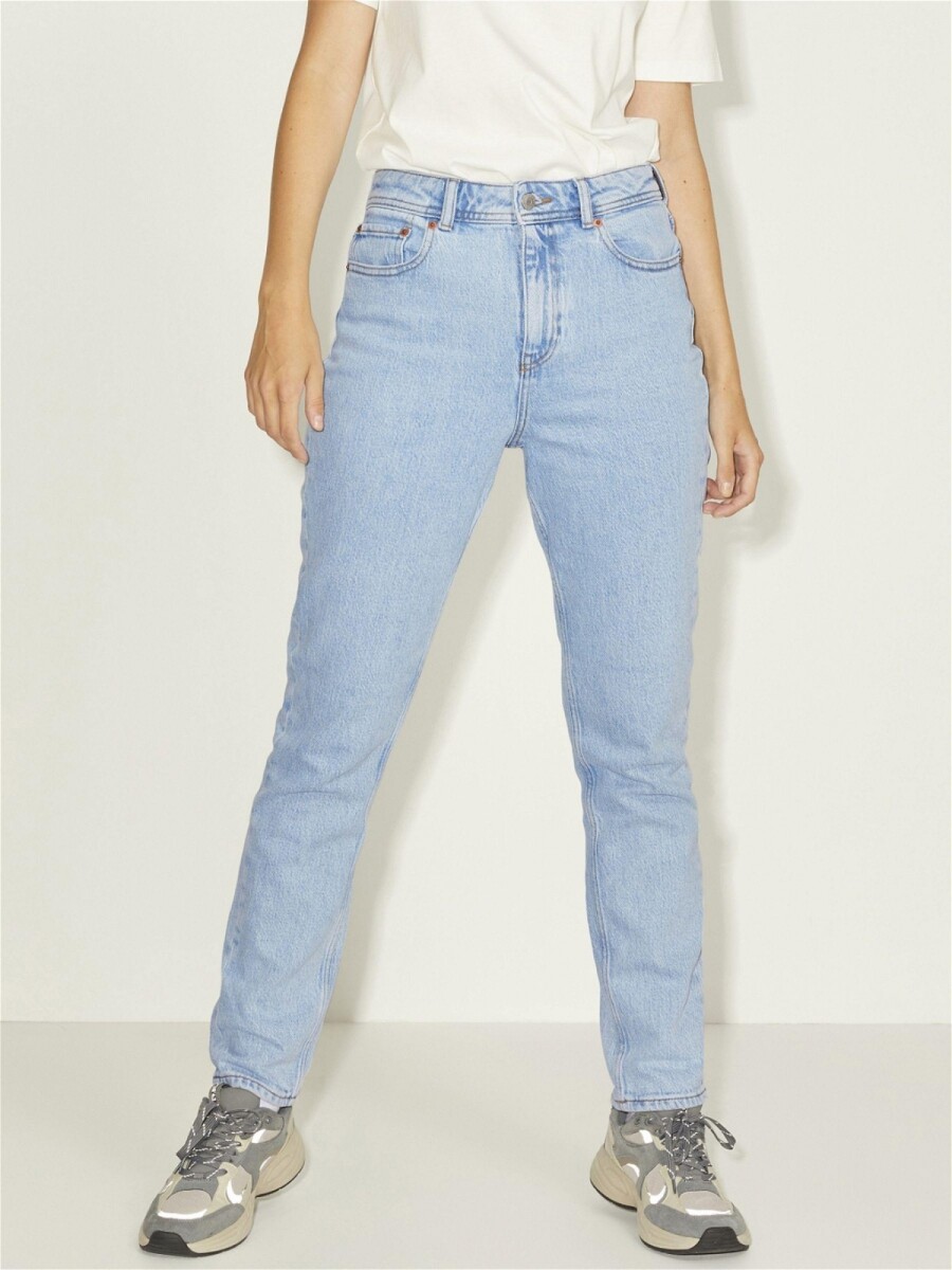 Jeans Berlin Tiro Alto - Light Blue Denim 