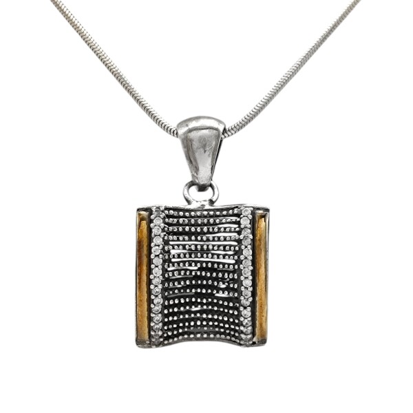 Dije Zirconias - Plata y Oro- Zirconia-CP5414 conpiedra