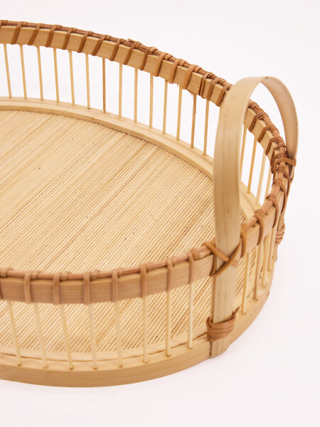BANDEJA REDONDA CON ASAS NATURAL