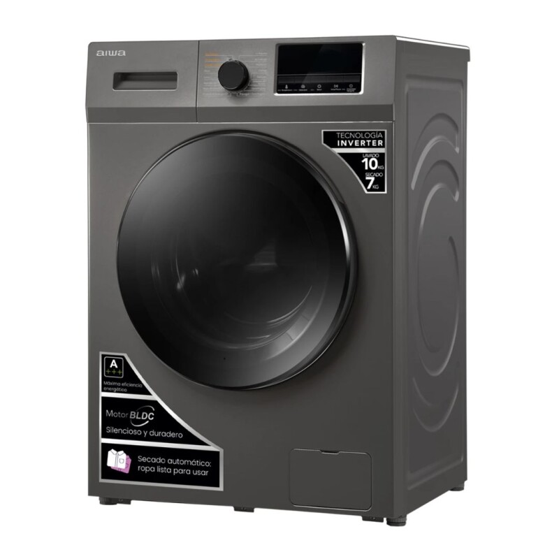 Lavasecarropas Carga Frontal AIWA 10KG Inverter Gris AWLST10G Lavasecarropas Carga Frontal AIWA 10KG Inverter Gris AWLST10G