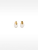 Pendientes Con Forma De Concha blanco