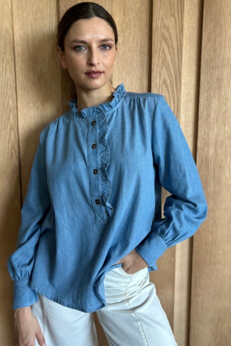 Blusa Sur Denim Celeste