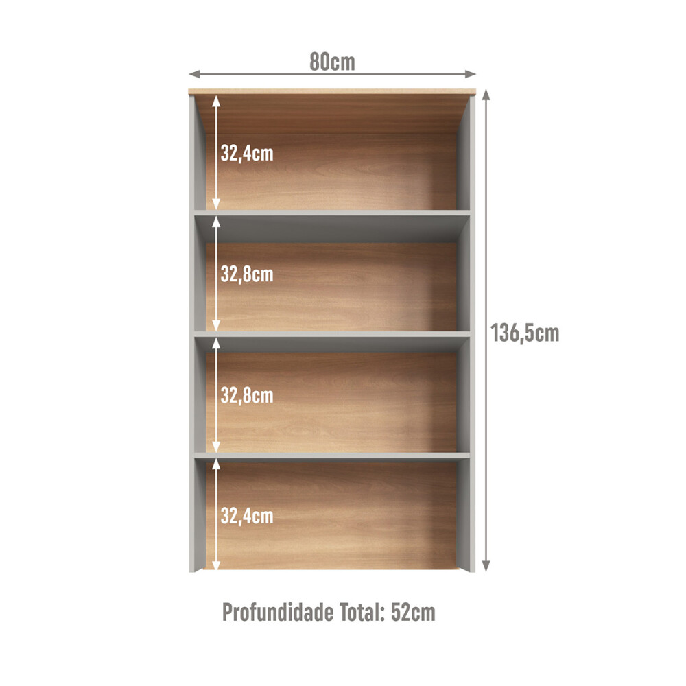 Módulo superior complementario ALICE 0,80 m, 2 puertas de vidrio, color Arenas Módulo Superior Complementario Alice 0,80 M, 2 Puertas De Vidrio, Color Arenas