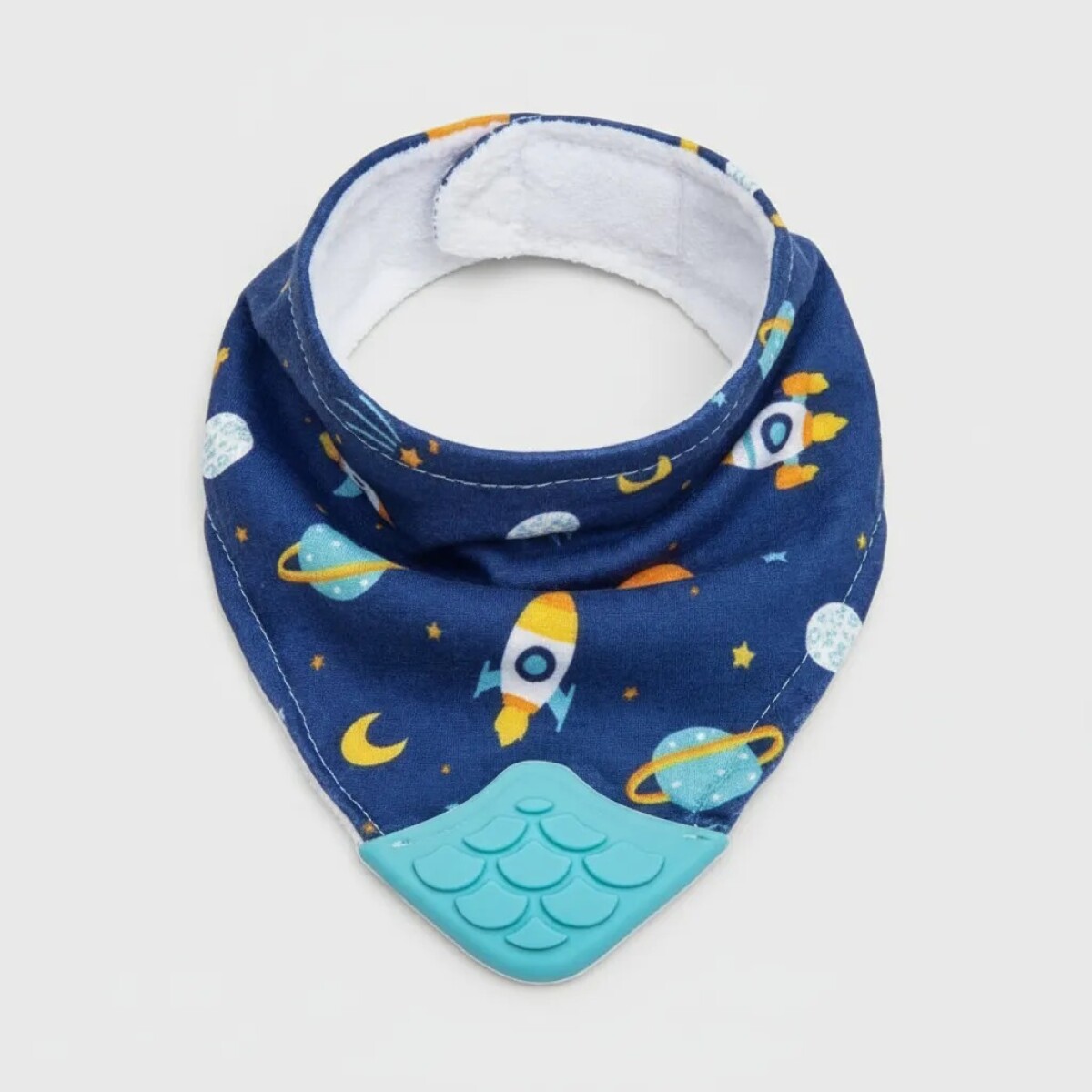 Babero bandana con mordillo BUBA - space azul 