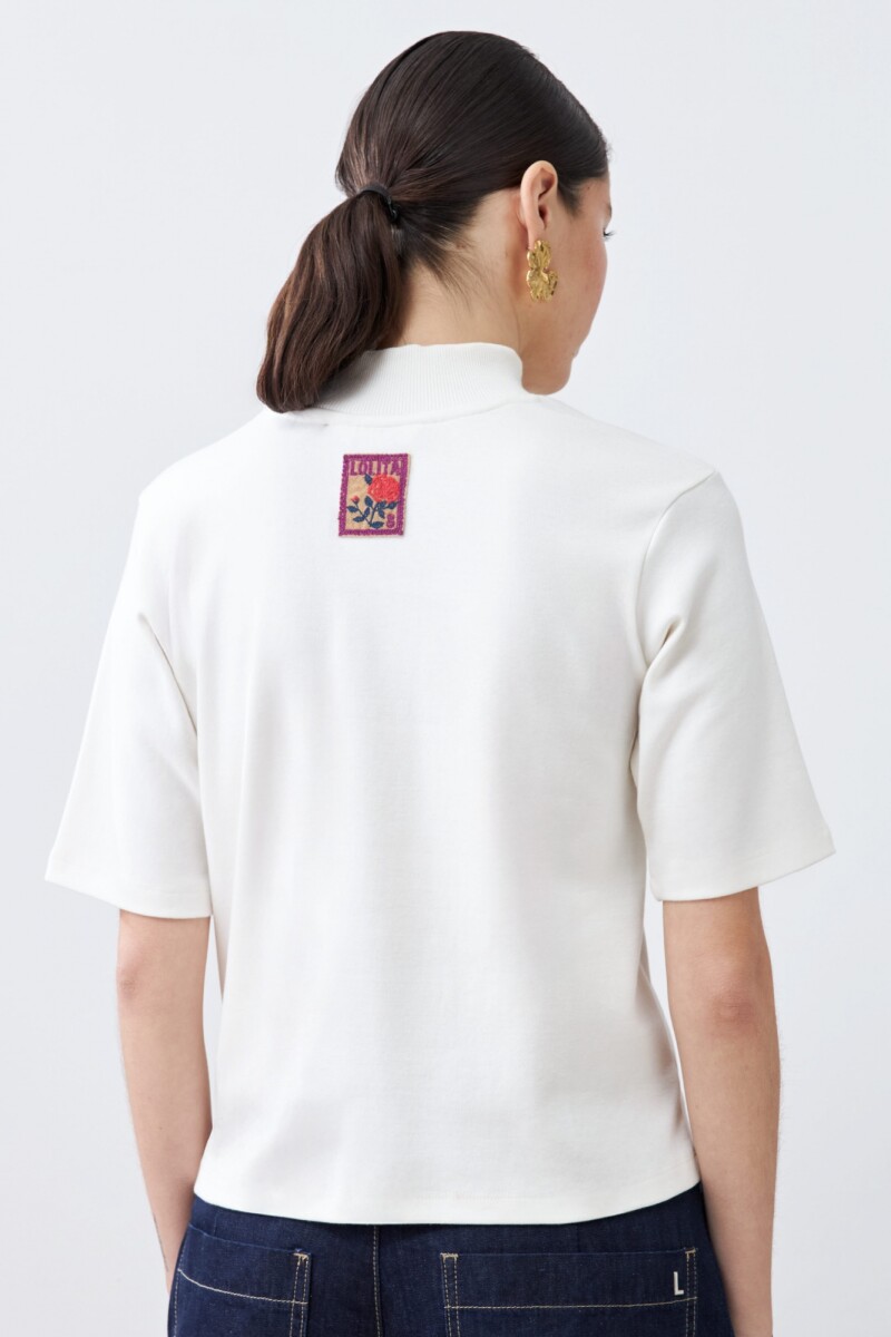 Media polera manga corta crudo