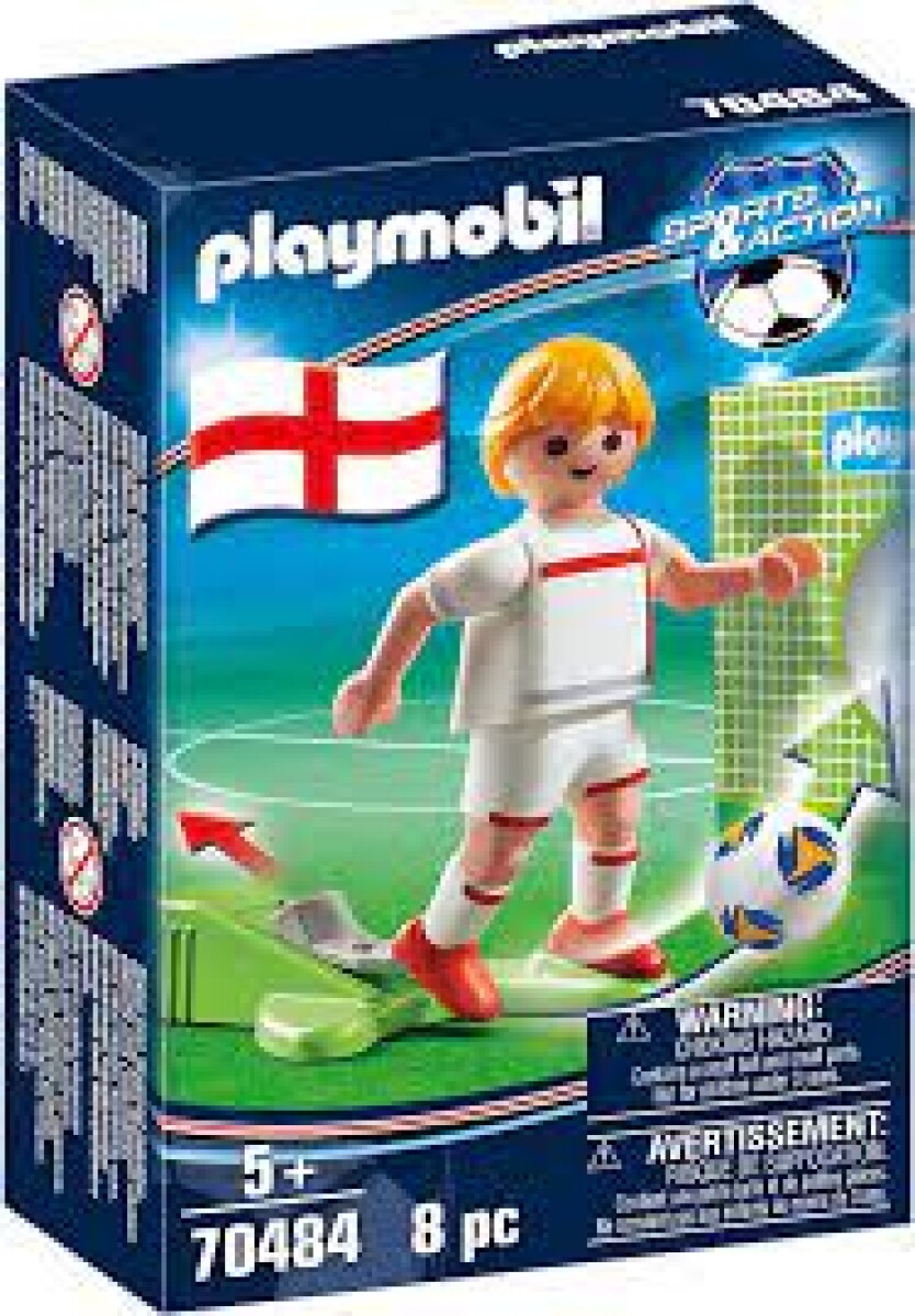PLAYMOBIL Sports y Action, Jugador de fútbol, Inglaterra 70484 