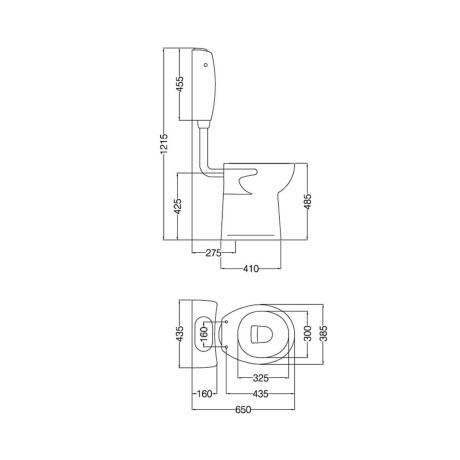 INODORO ALTO PARA DISCAPACITADOS FERRUM ESPACIO 000