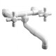 GINYPLAS MEZCLADORA DE PARED PICO RECTO MÓVIL VOLANTE CORONA Ginyplas Mezcladora De Pared Pico Recto Móvil Volante Corona