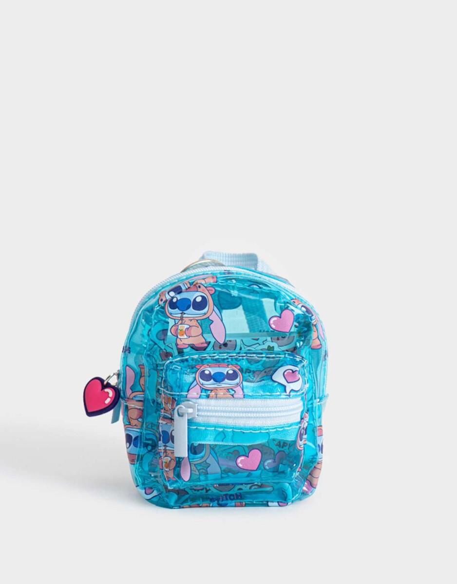 Set De Librería En Mini Mochilita De Pvc - Azul Celeste 