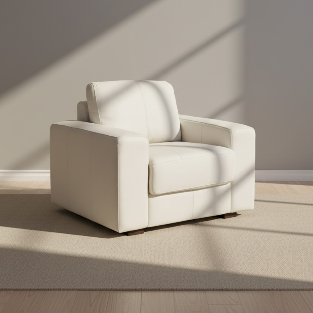 BUTACA - 1 CUERPO CUERO-100-NATURAL NATURAL-BEIGE TEXAS CREMA 