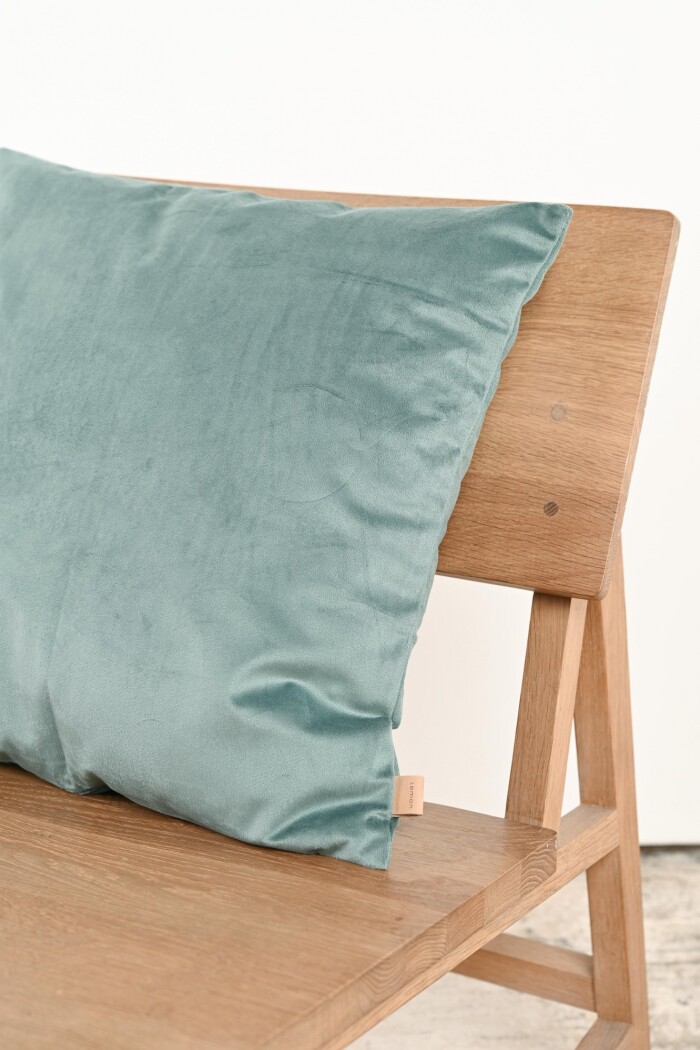 Almohadón Velvet Cuadrado Verde Agua