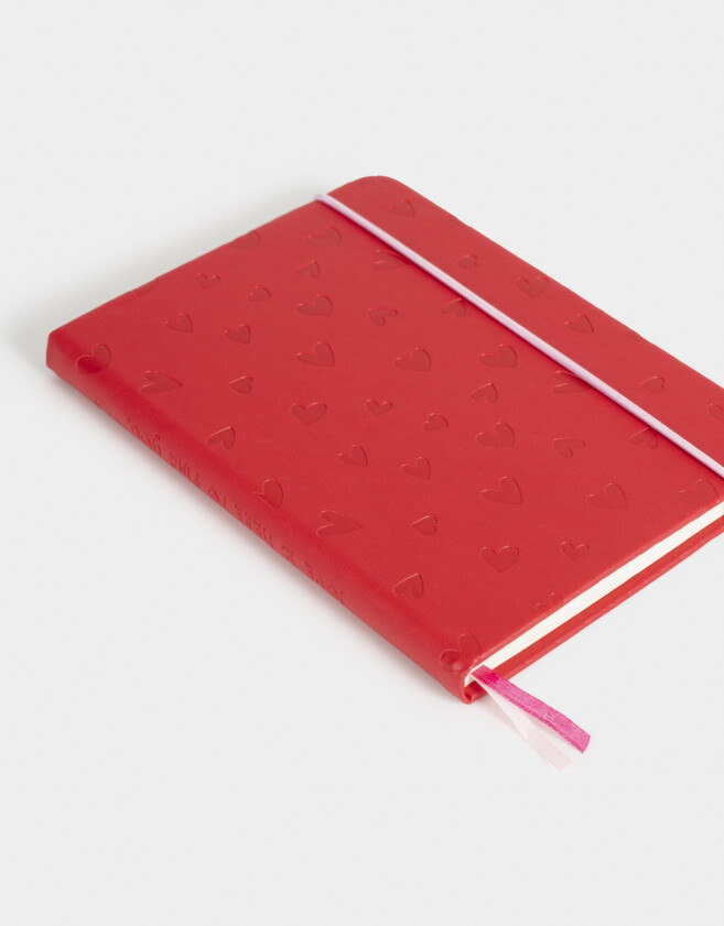 Anotadores Cuadernos y Memos Corazón Cuaderno A6 Pu Corazones - Rojo Medio