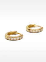 Aros Personalizables Plata 925 Con Circonitas dorado