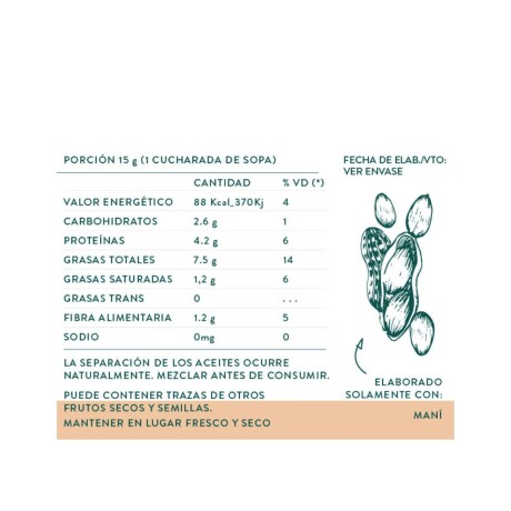 Crema de Maní Samadhi 235g Crema de Maní Samadhi 235g