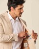 Saco Sport Lino Classic Fit Beige