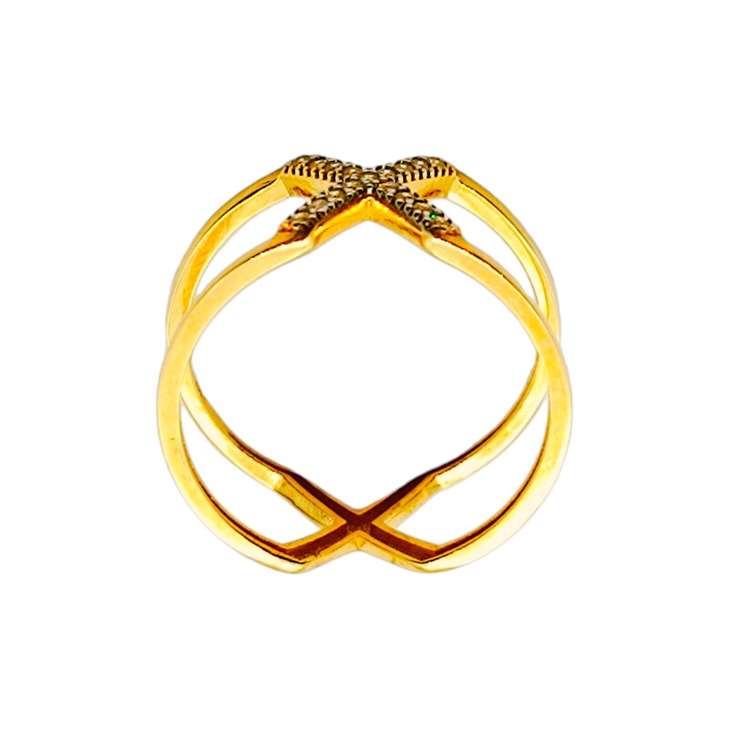 Anillo-Oro bajo-Piedra circonia-AN8040 conpiedra