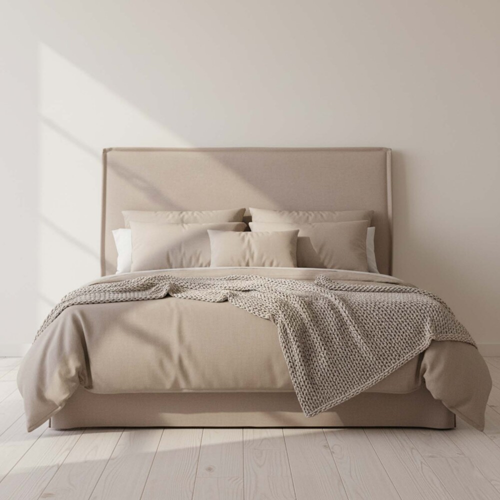 RESPALDO 1 1/2 PLAZA TELA NATURAL-BEIGE ZOE