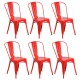 Pack 6 Sillas Tolix Lumax Varios Colores Living Comedor Rojo