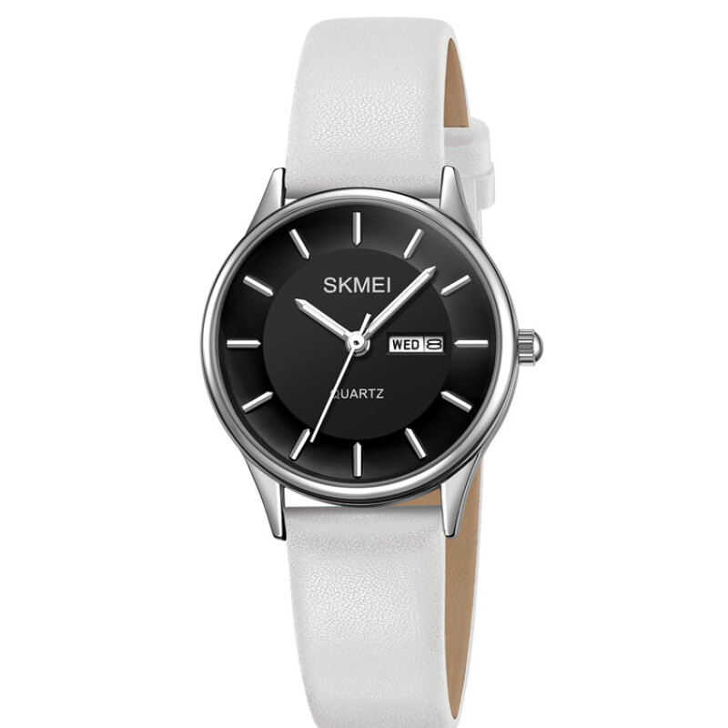 Reloj Skmei 2251SIWT Mujer Analógico Plateado y Correa de Cuero blanco Reloj Skmei 2251siwt Mujer Analógico Plateado Y Correa De Cuero Blanco