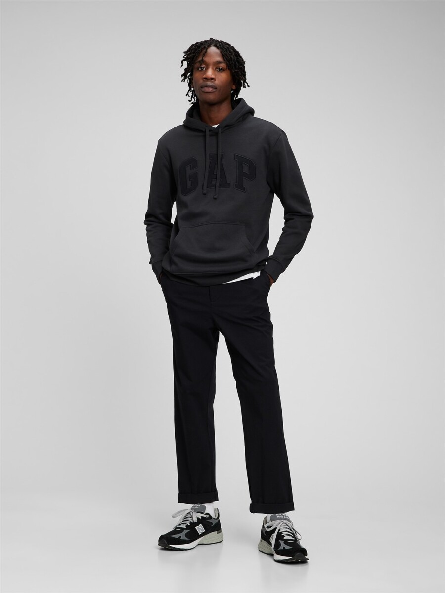 Buzo Canguro Logo Gap Con Felpa Hombre - Moonless Night 