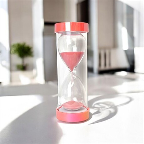 Reloj de arena metalizado Rosado