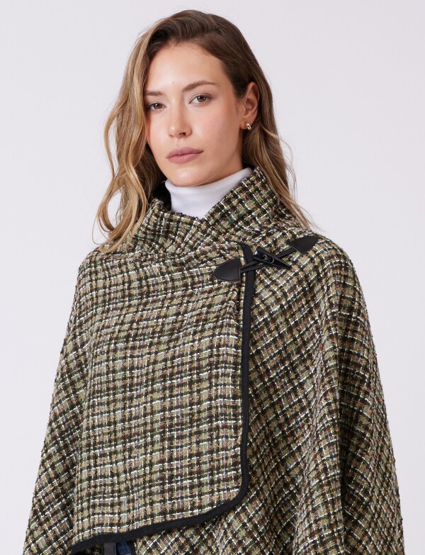 Ruana Tejida OLIVA/MULTI