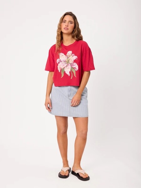 T-SHIRT RUSTY LILET ROJO