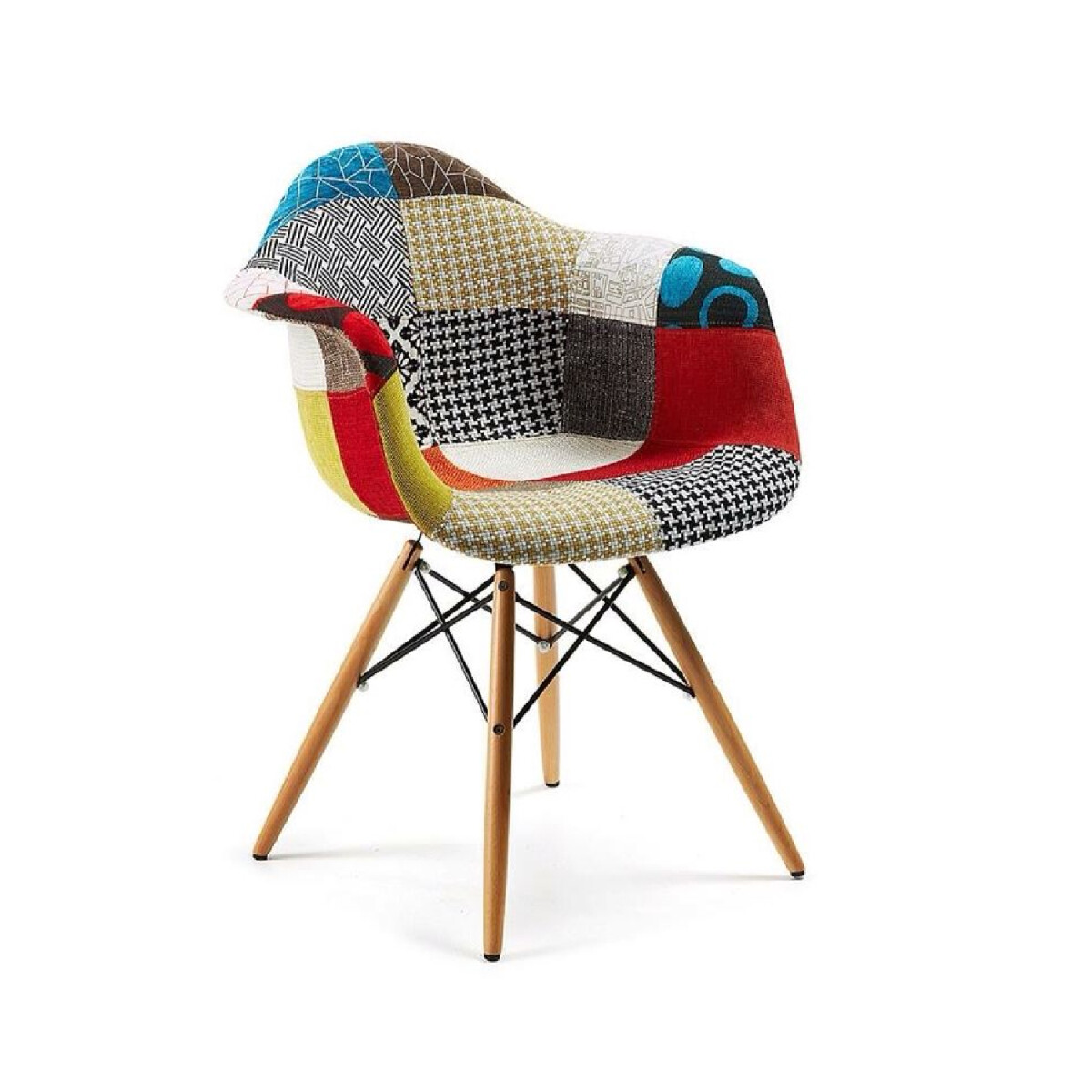 Silla Eames Patchwork con Posabrazos 