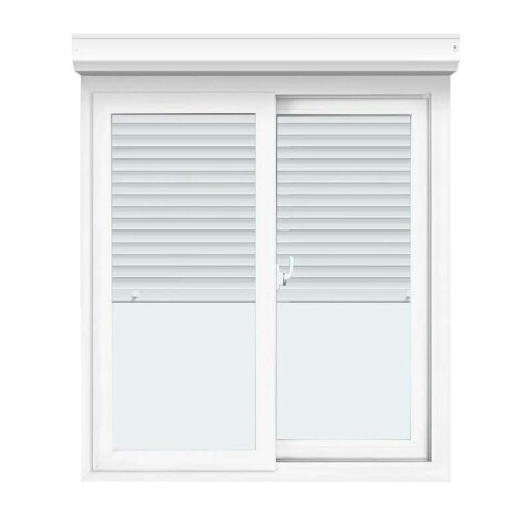 Ventana de PVC Blanco 134 X 120 Con Persiana Corrediza Ventana de PVC Blanco 134 X 120 Con Persiana Corrediza