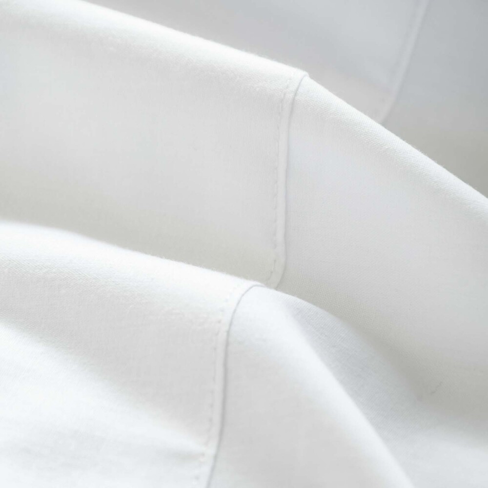 JUEGO DE SÁBANAS 1 PLAZA ALGODON BLANCO COTTON BASIC 180 HILOS