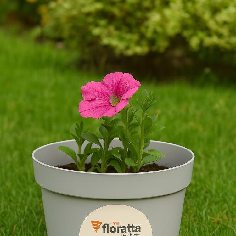 MACETA REDONDA FLORATTA 16,5 LITROS GRIS REF 8502 ARE GRIS