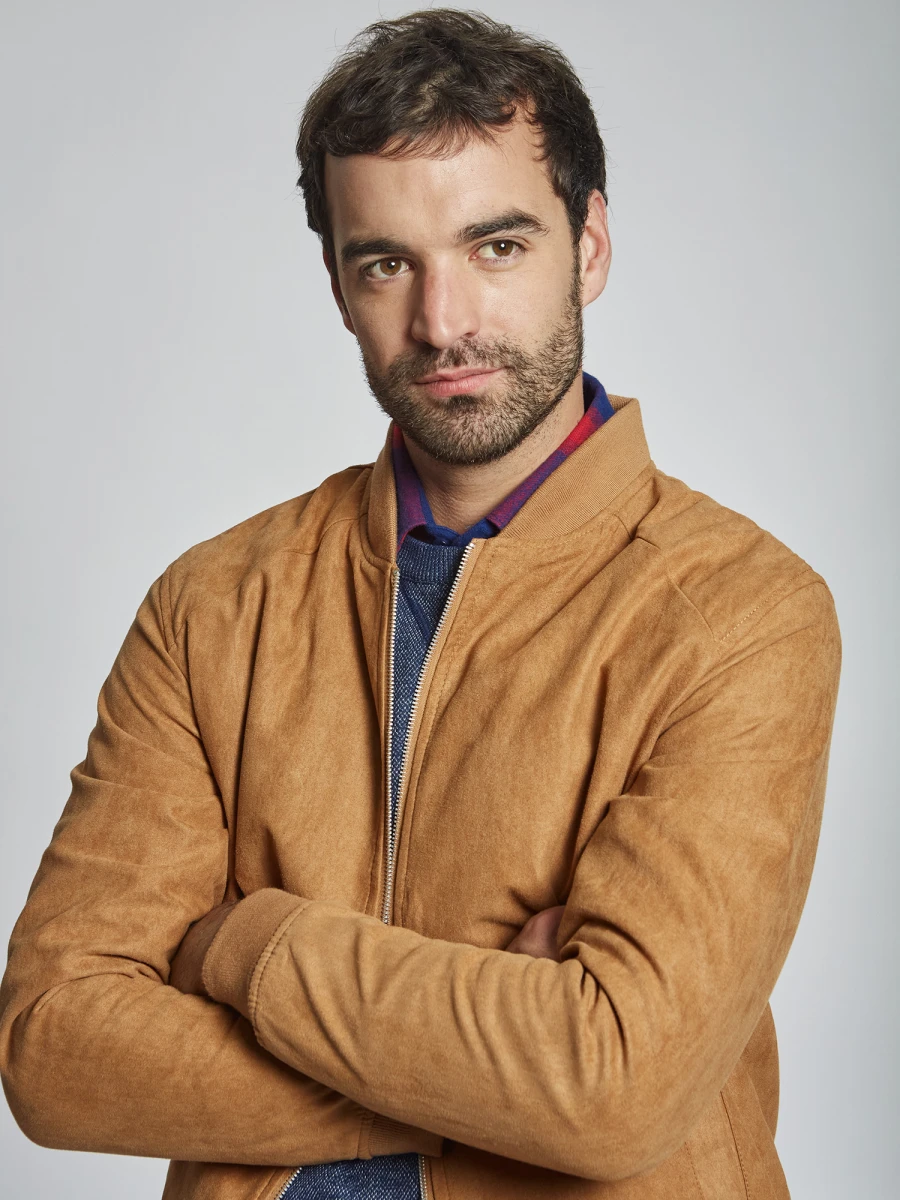 Campera bomber gamuza - tostado 