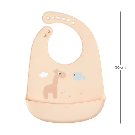 Babero silicona Cloudy beige